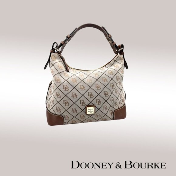 Dooney & Bourke Large Erica Shoulder Bag – Signature Canvas Monogram - Picture 1 of 7